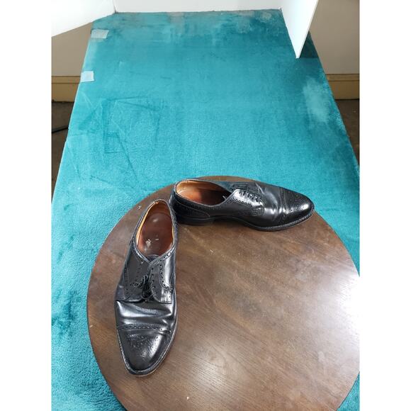 Allen Edmonds Sanford Shoes Sz 10.5 D Mens Black Brogue Cap Toe Derby Dress main image 11